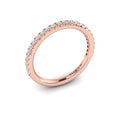 14kt Rose Gold Diamond Womens Matching Wedding Band