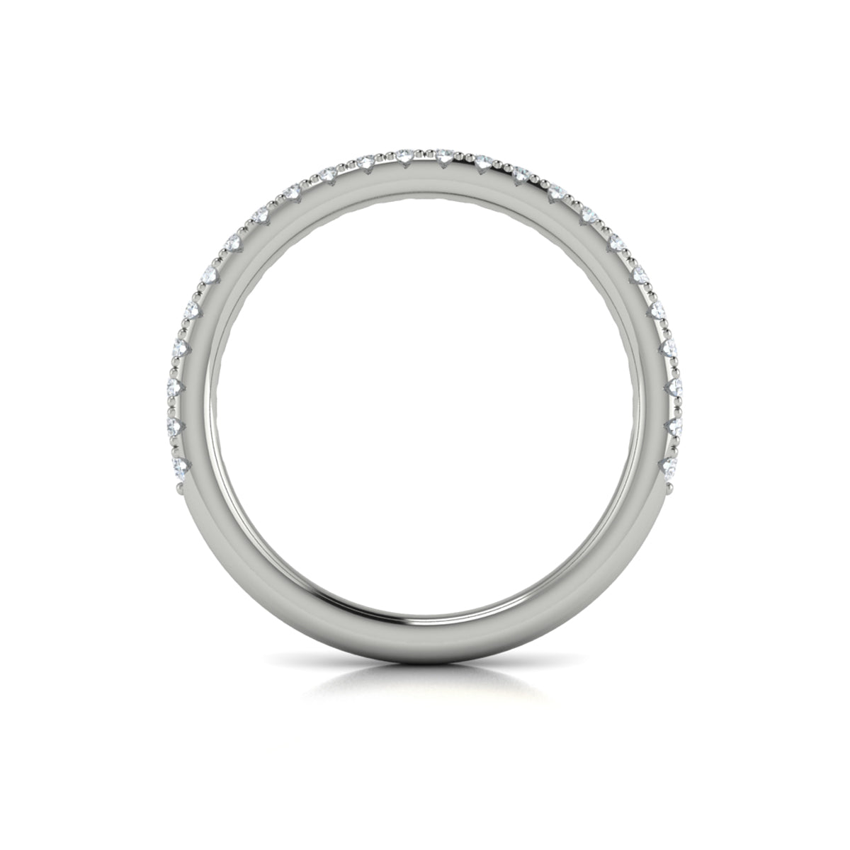 14K White Gold Diamond Matching Wedding Band