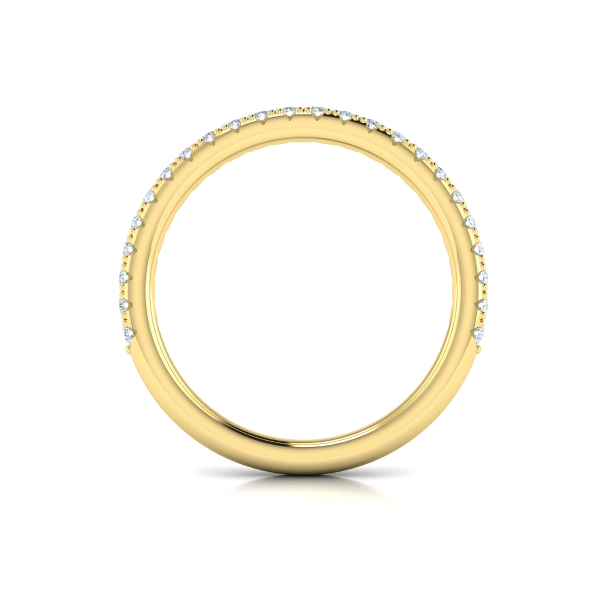 14kt Yellow Gold Diamond Womens Matching Wedding Band