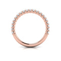 18kt Rose Gold Diamond Womens Matching Wedding Band