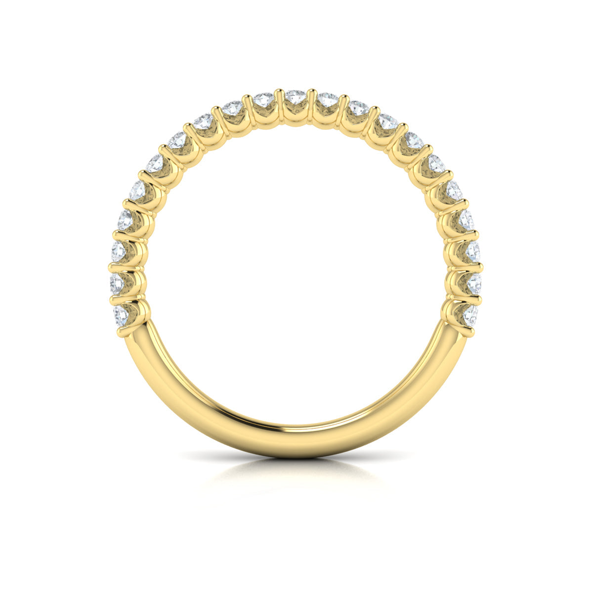 18kt Yellow Gold Diamond Womens Matching Wedding Band