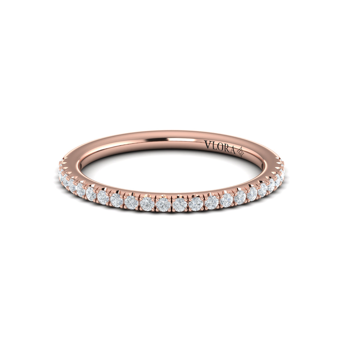 14kt Rose Gold Womens Matching Bridal Wedding Band