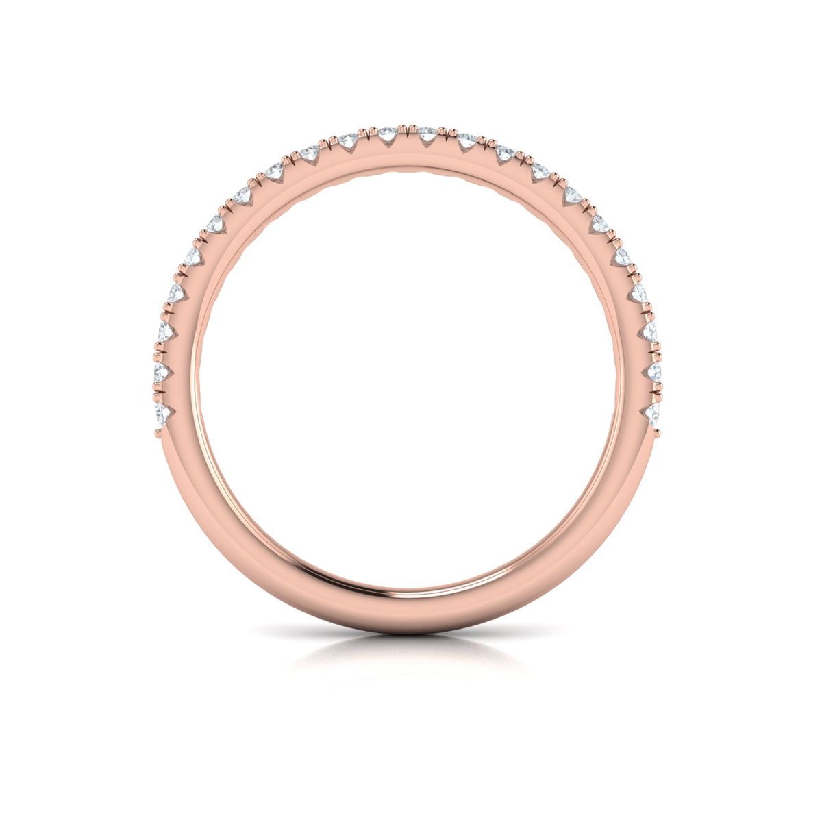 14kt Rose Gold Womens Matching Bridal Wedding Band