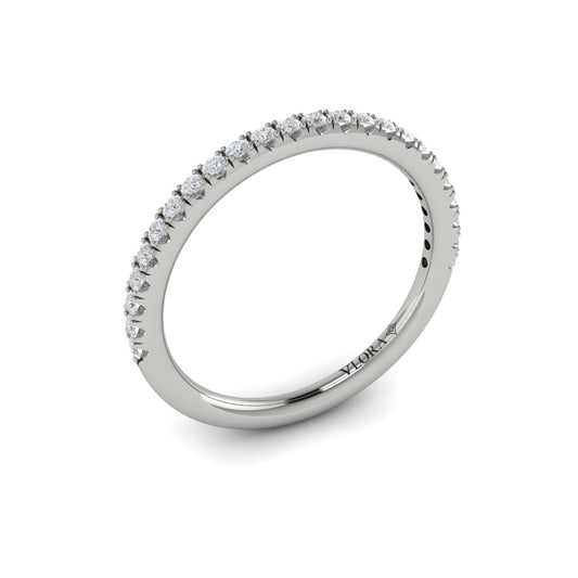 14K White Gold Diamond Womens Matching Wedding Band