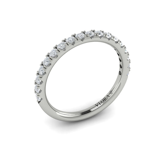 14K White Gold Diamond Womens Matching Wedding Band