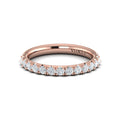 14kt Rose Gold Diamond Womens Matching Wedding Band