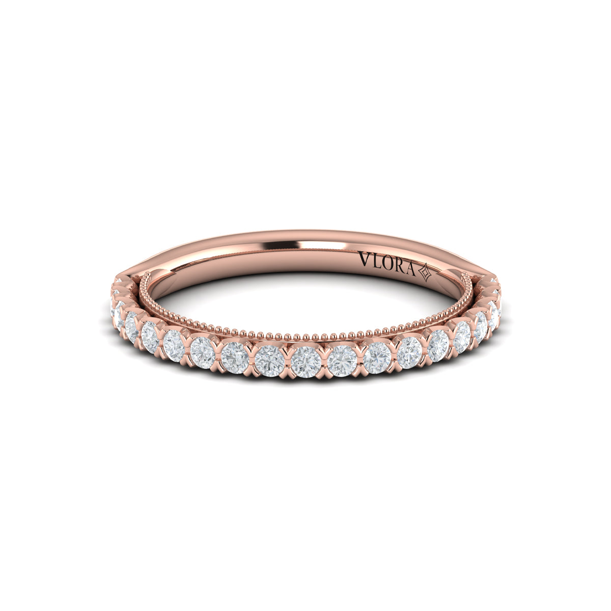 14kt Rose Gold Womens Vintage Matching Wedding Band