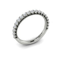 14K White Gold Diamond Womens Matching Wedding Band