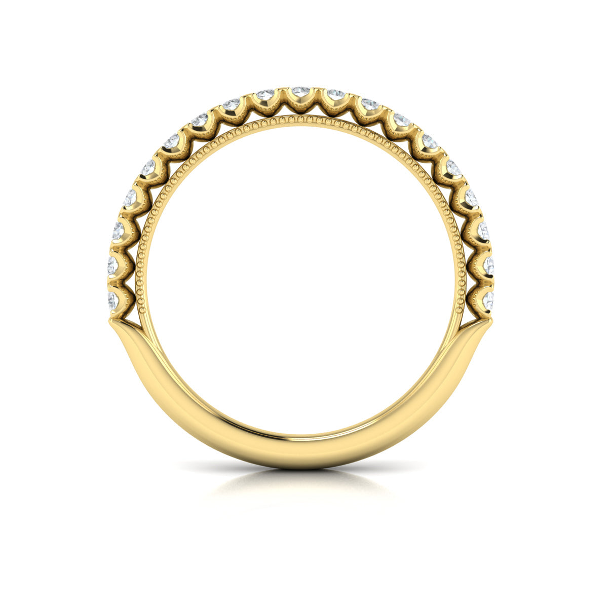 14kt Yellow Gold Womens Vintage Matching Wedding Band