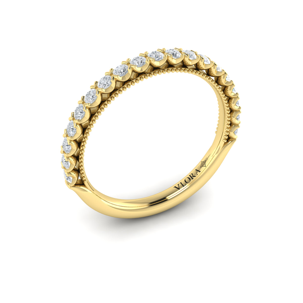 14kt Yellow Gold Womens Vintage Matching Wedding Band