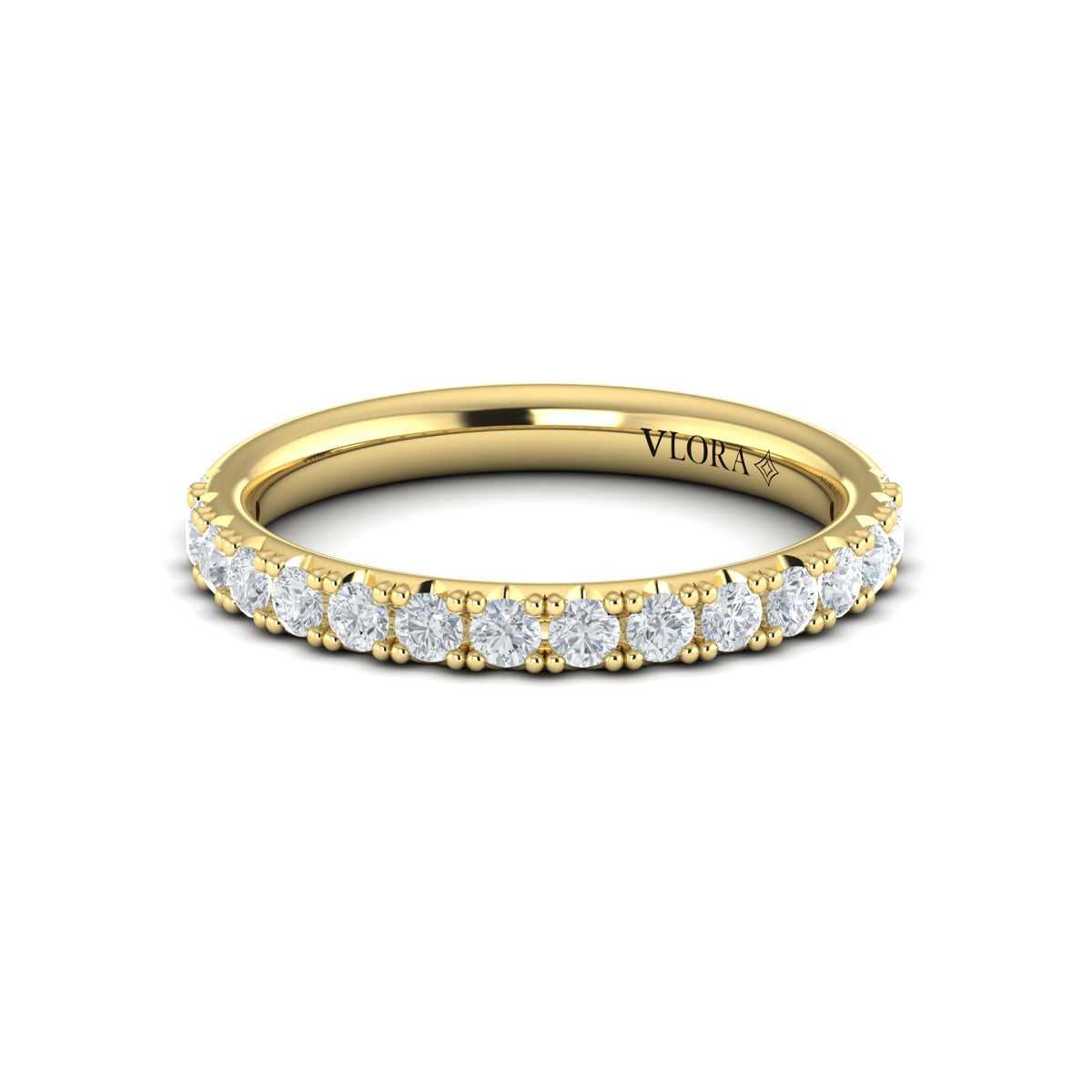 14kt Yellow Gold Diamond Womens Matching Wedding Band