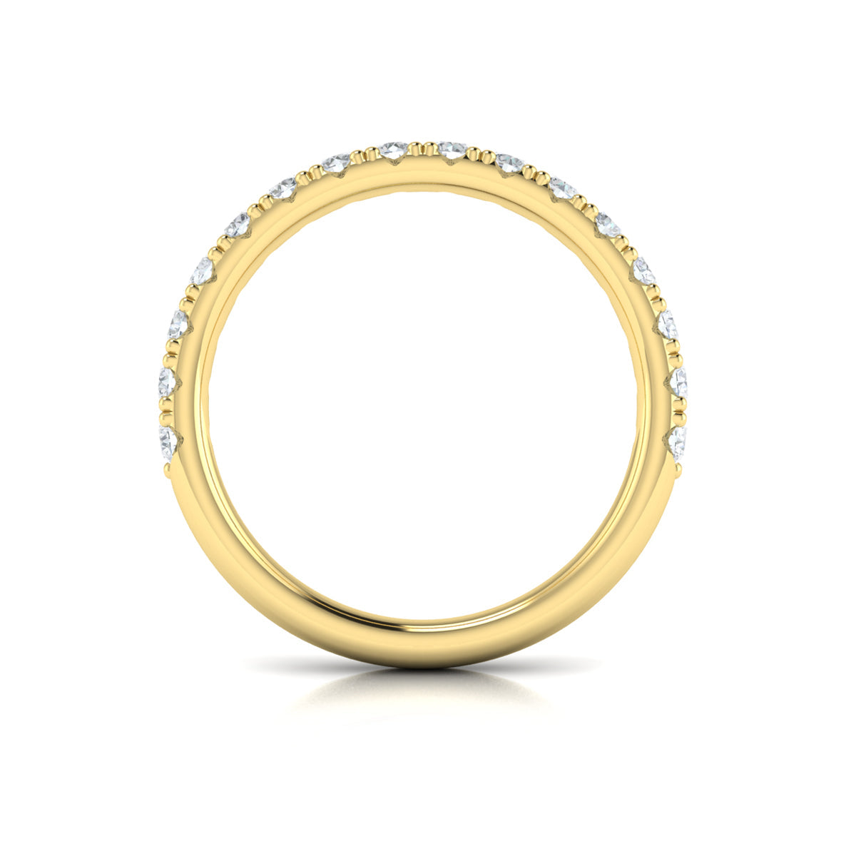 14kt Yellow Gold Diamond Womens Matching Wedding Band