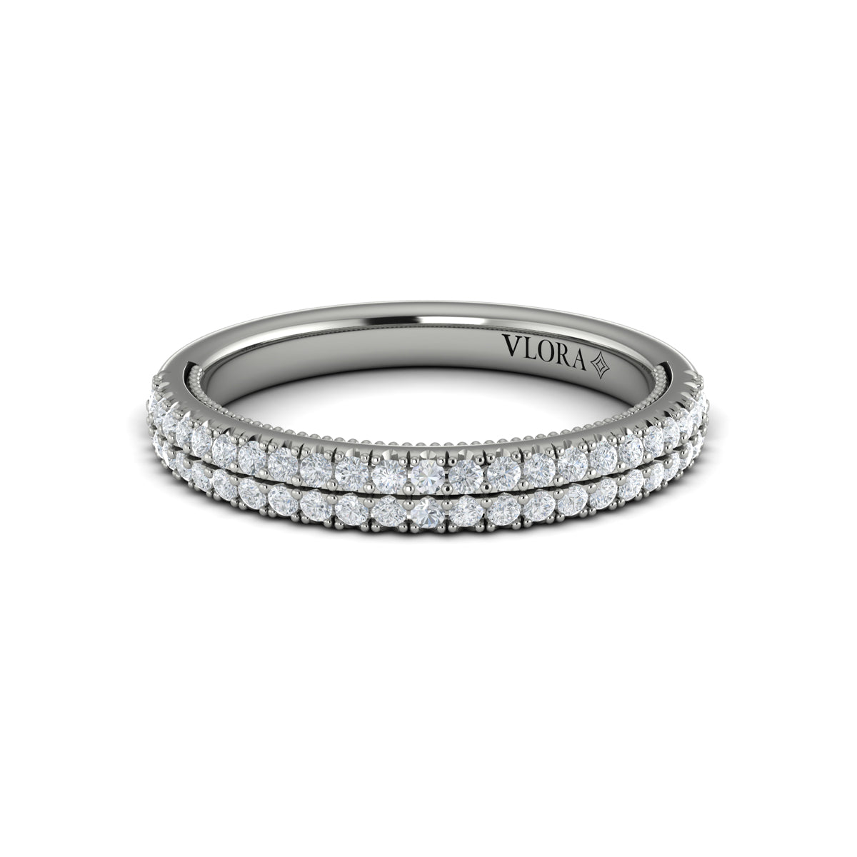 14K White Gold Diamond Matching Wedding Band