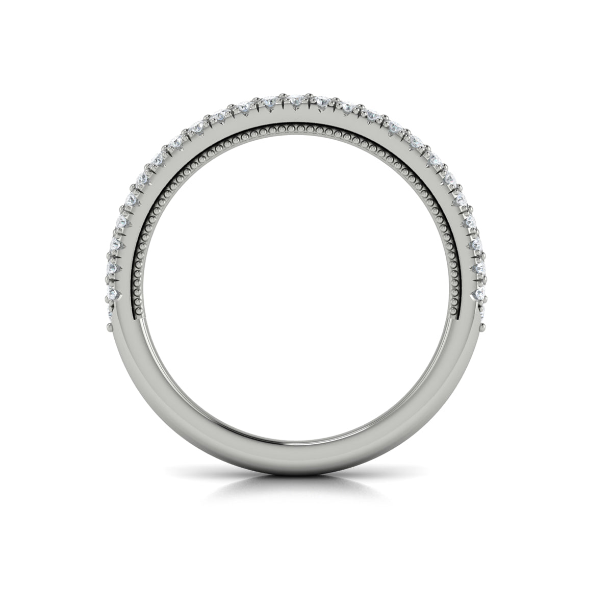 14K White Gold Diamond Matching Wedding Band