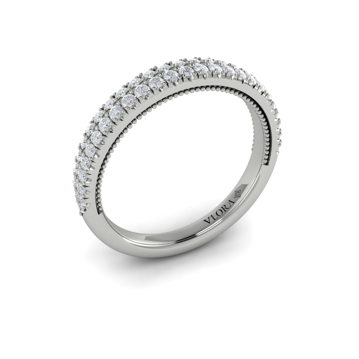 14K White Gold Diamond Matching Wedding Band