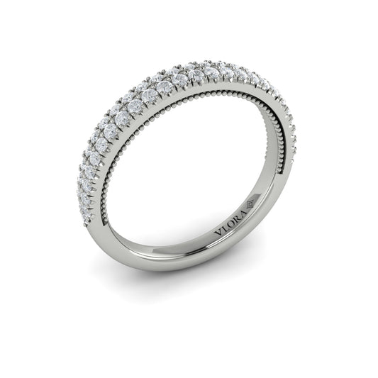 14K White Gold Diamond Matching Wedding Band