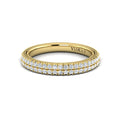 14kt Yellow Gold Womens Pave Diamond Wedding Band
