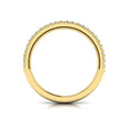 14kt Yellow Gold Womens Pave Diamond Wedding Band