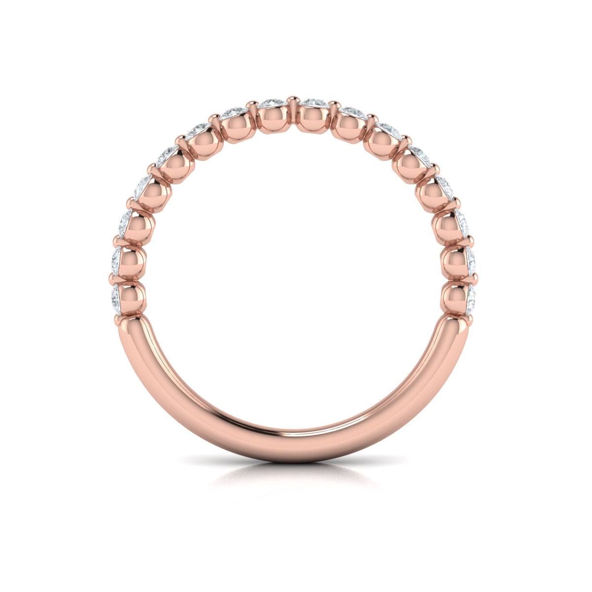 14kt Rose Gold Womens Matching Wedding Band