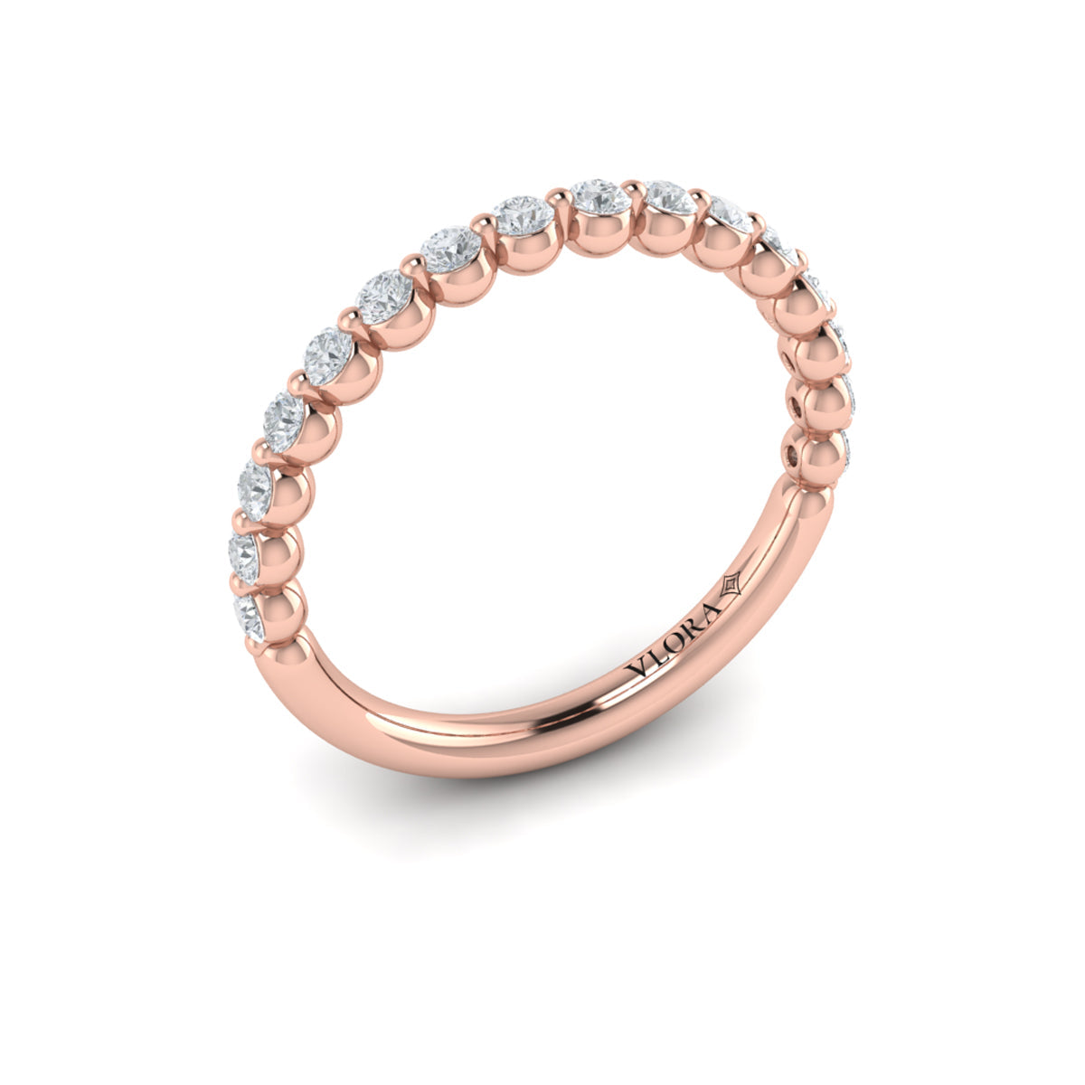 14kt Rose Gold Womens Matching Wedding Band
