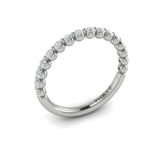 14K White Gold Diamond Womens Matching Wedding Band