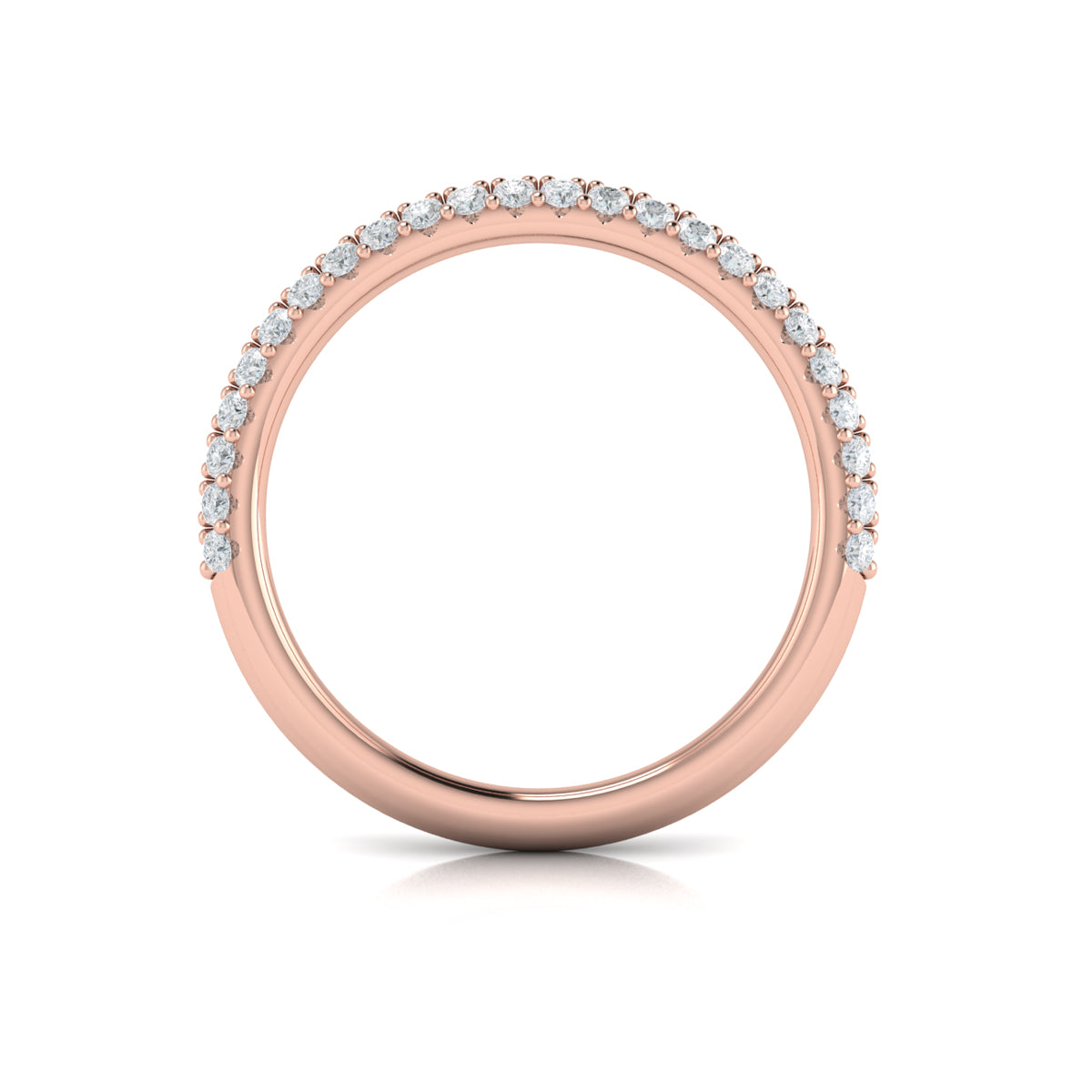 18kt Rose Gold Womens Matching Wedding Band
