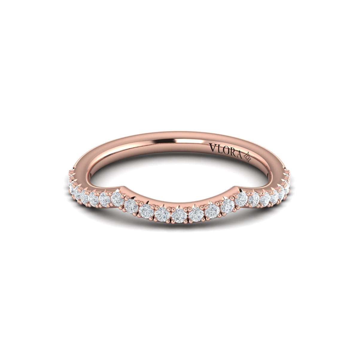 18kt Rose Gold Diamond Matching Wedding Band