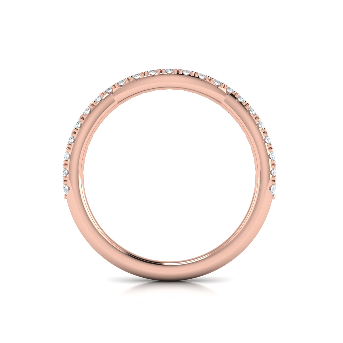 18kt Rose Gold Diamond Matching Wedding Band