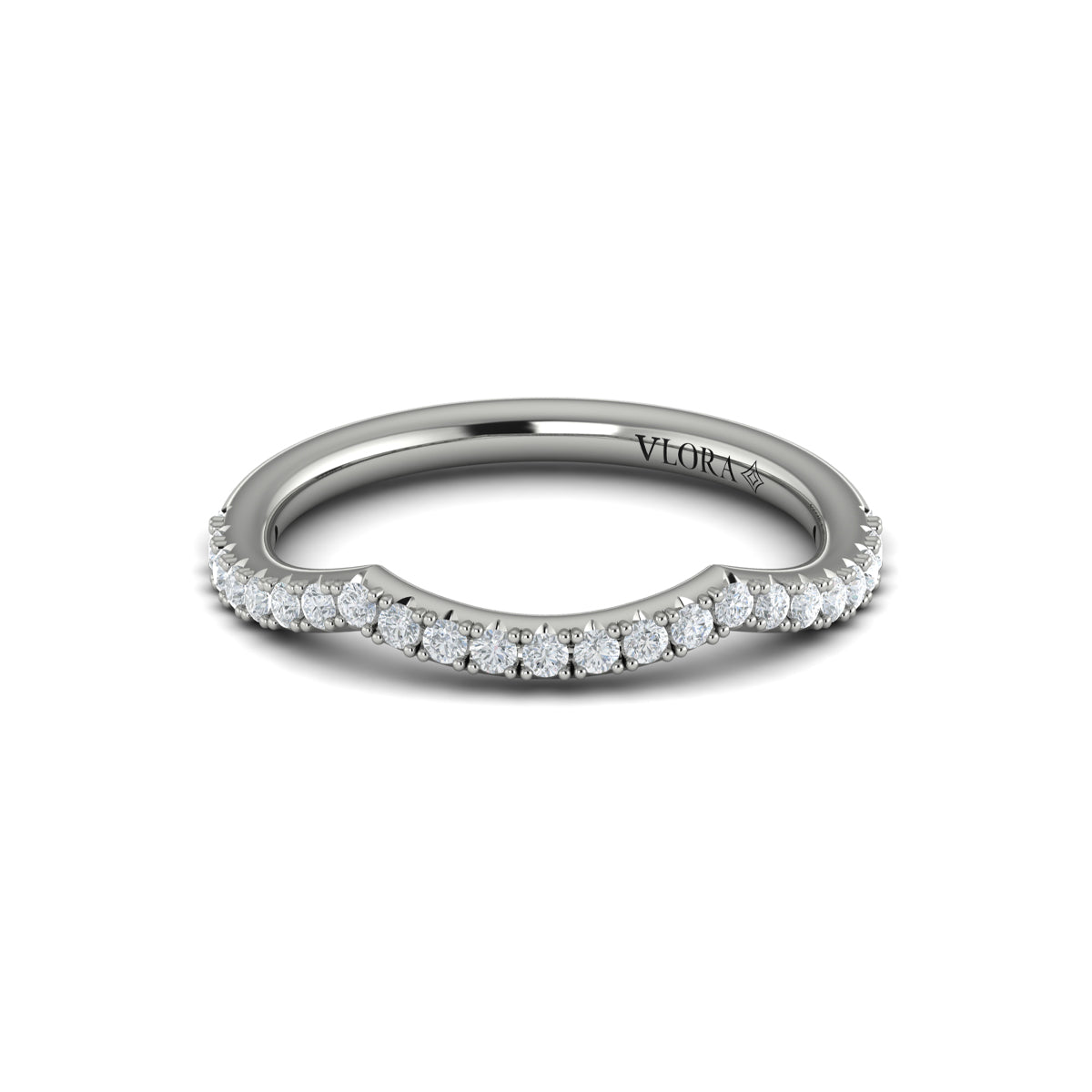 14K White Gold Diamond Matching Wedding Band