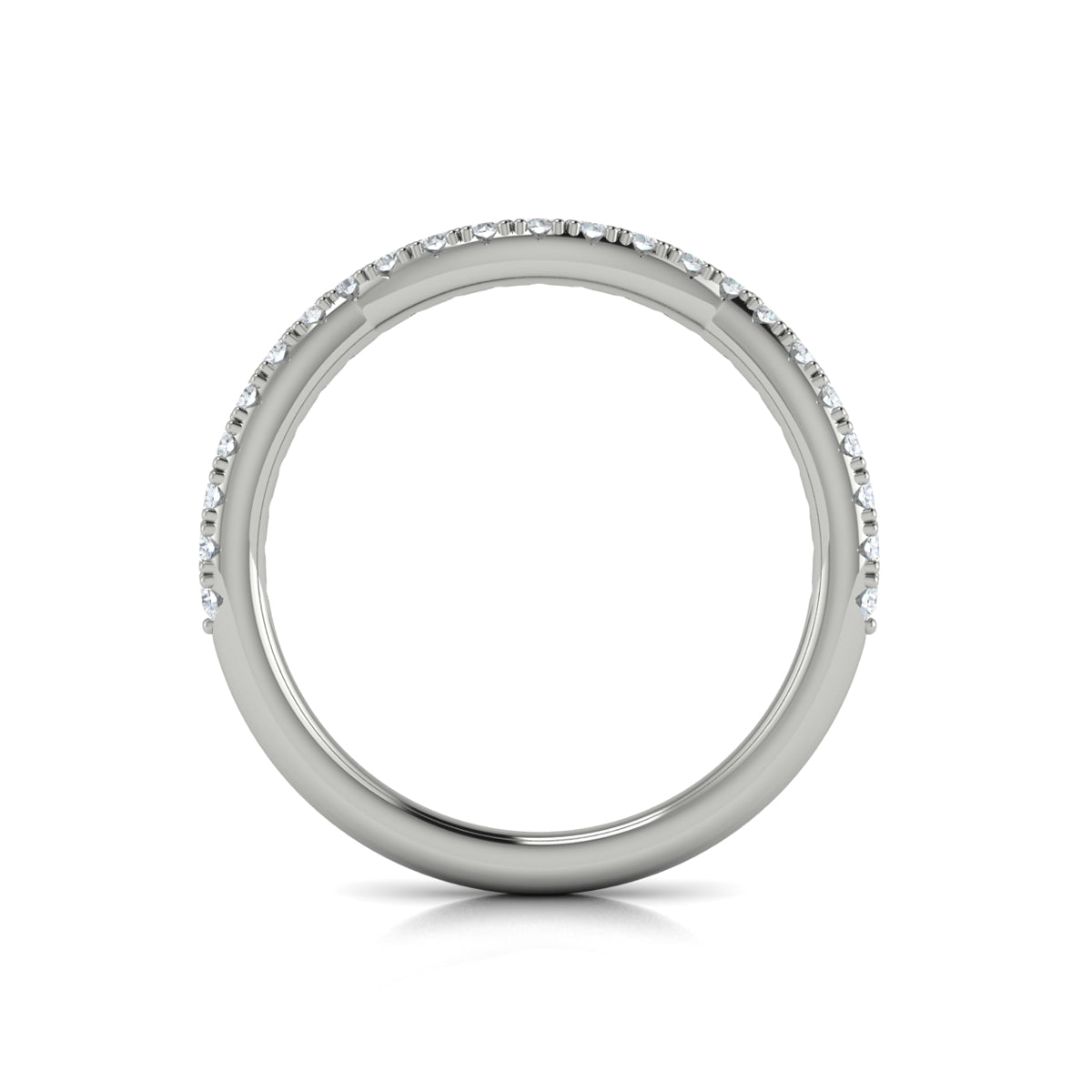 14K White Gold Diamond Matching Wedding Band