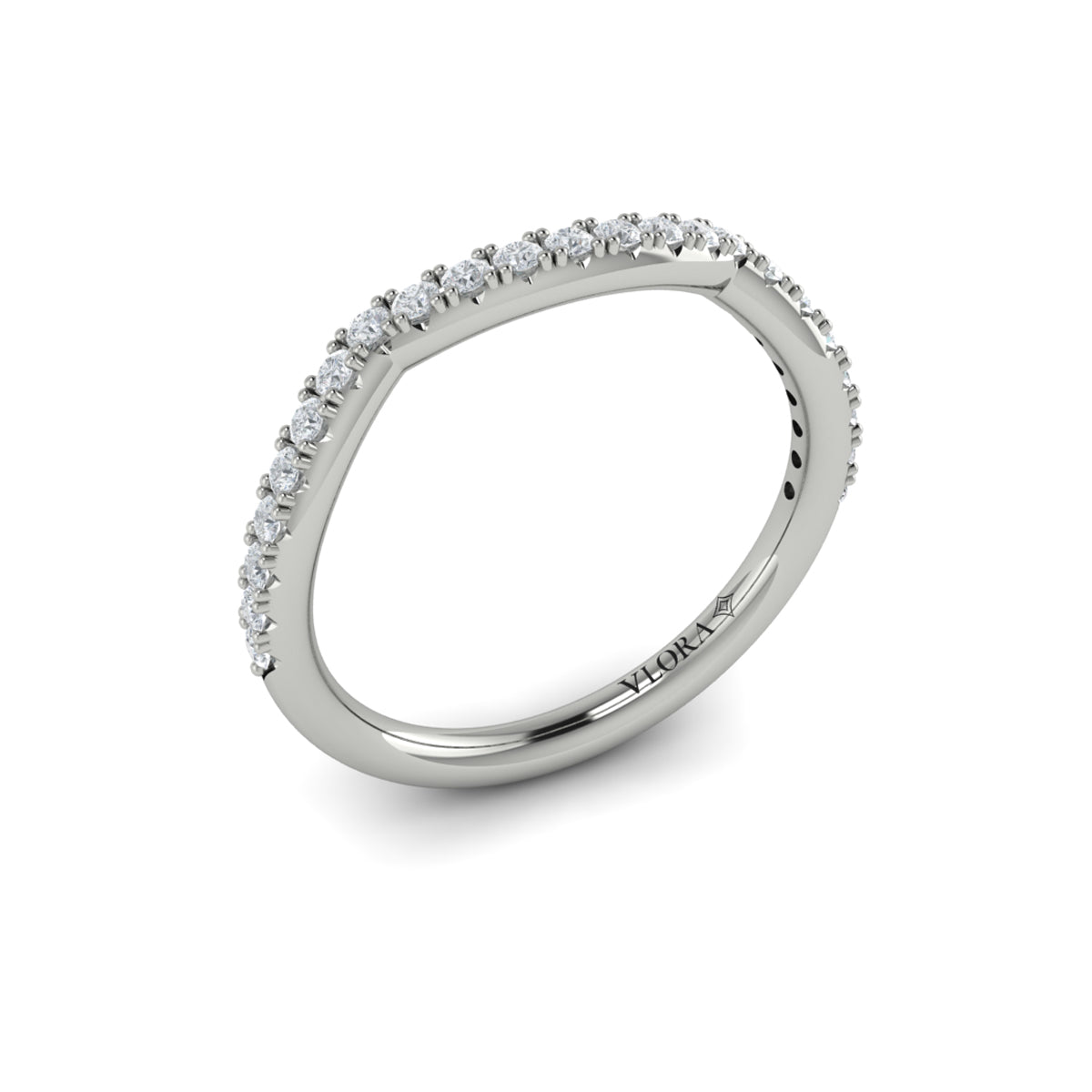 14K White Gold Diamond Matching Wedding Band