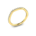 18kt Yellow Gold Diamond Womens Matching Wedding Band