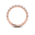 14kt Rose Gold Diamond Womens Matching Wedding Band