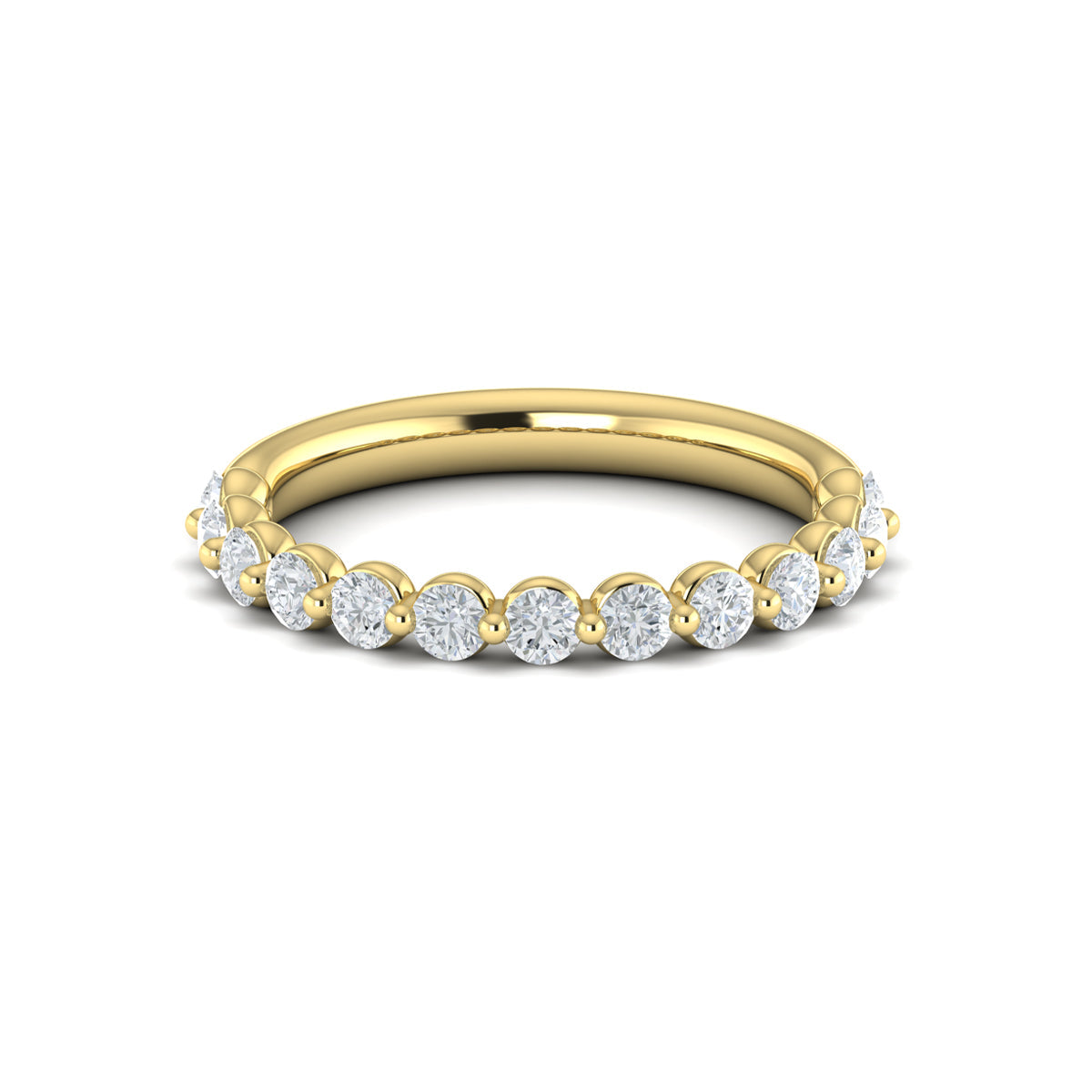 14kt Yellow Gold Womens Floating Diamond Wedding Band