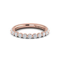 14kt Rose Gold Floating Diamond Womens Wedding Band