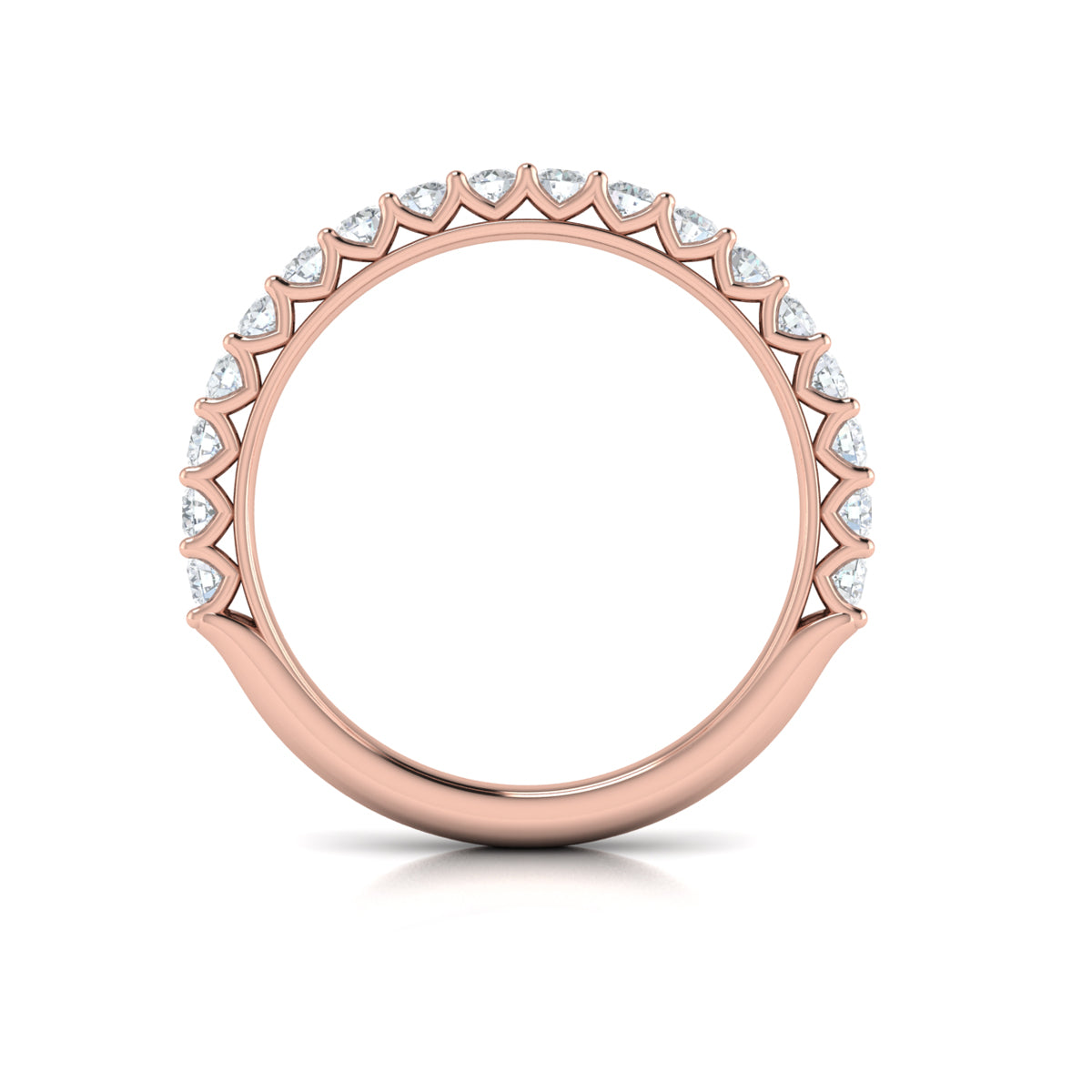 14kt Rose Gold Diamond Woven Matching Wedding Band