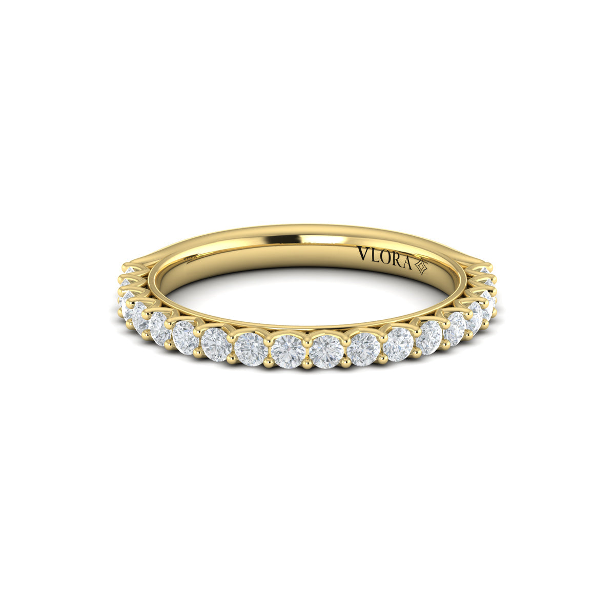 14kt Yellow Gold Diamond Womens Woven Matching Band