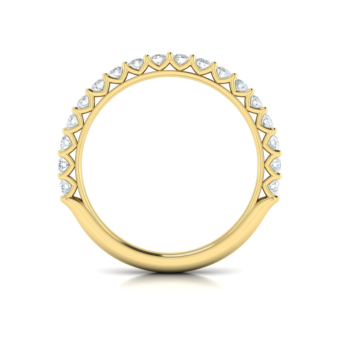 14kt Yellow Gold Diamond Womens Woven Matching Band