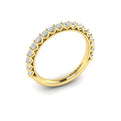 14kt Yellow Gold Diamond Womens Woven Matching Band