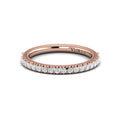 14kt Rose Gold Diamond Womens French Pave Wedding Band