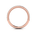 14kt Rose Gold Diamond Womens French Pave Wedding Band
