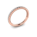 14kt Rose Gold Diamond Womens French Pave Wedding Band