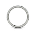 14K White Gold French Pave Diamond Womens Wedding Band