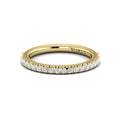 14kt Yellow Gold French Pave Diamond Womens Wedding Band