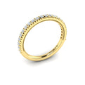 14kt Yellow Gold French Pave Diamond Womens Wedding Band