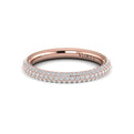 14kt Rose Gold Diamond Womens Matching Wedding Band
