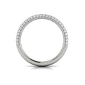 14K White Gold Micropave Diamond Womens Wedding Band