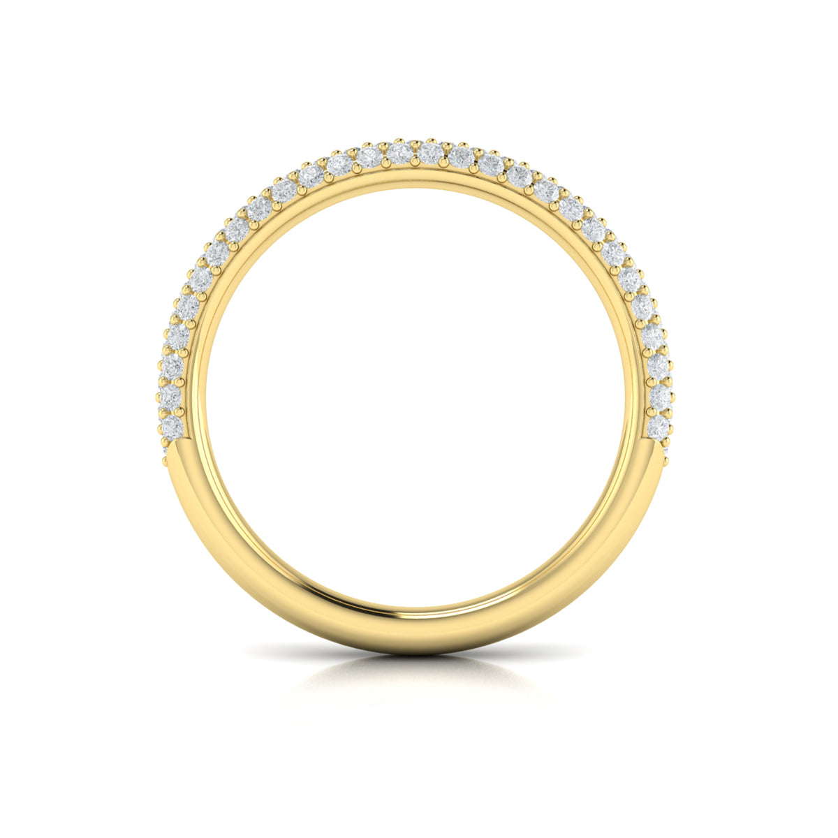 14kt Yellow Gold Diamond Womens Matching Wedding Band