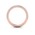 18kt Rose Gold Diamond Womens Matching Wedding Band