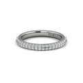 14K White Gold Pave Diamond Womens Matching Wedding Band